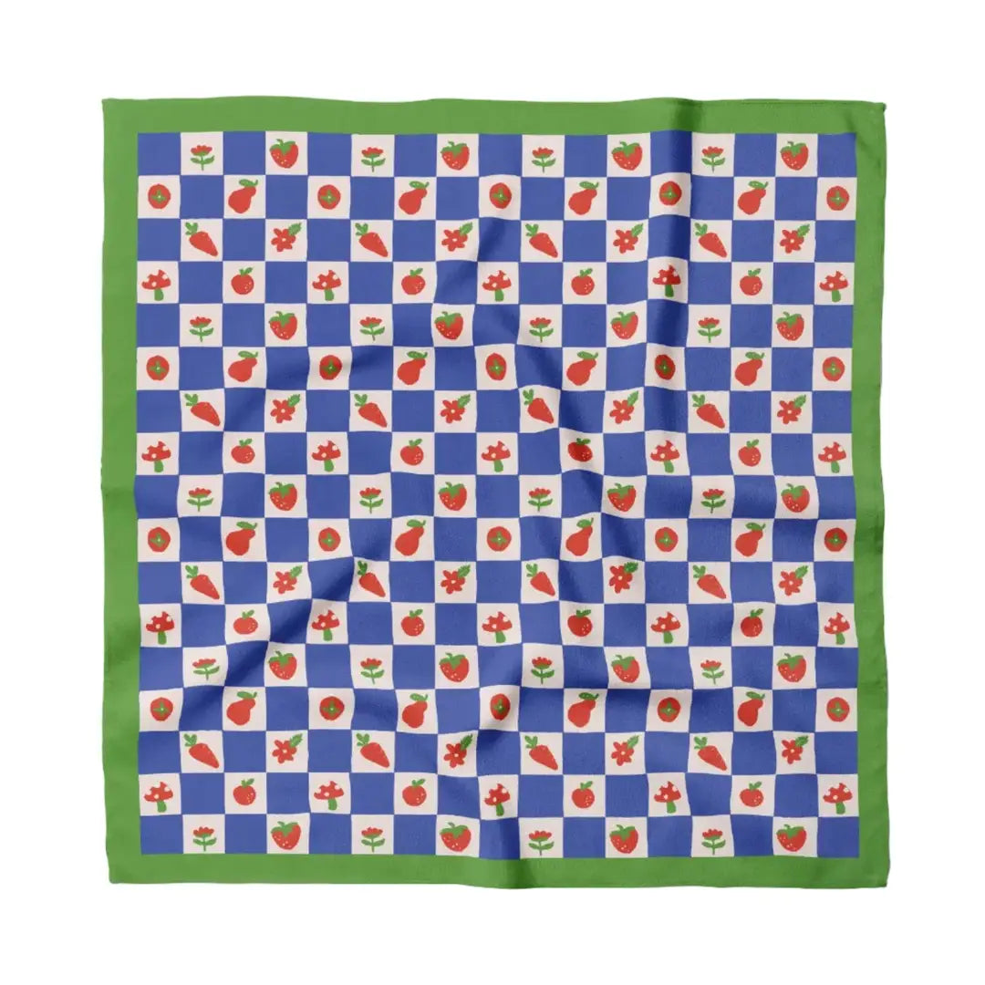 Blue Check Bandana