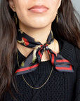 Silk Scarf - Black Mushroom