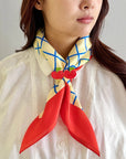 Apple Cat Cotton Silk Bandana