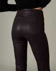 Callie Bootcut Crop - Coated Chocolate