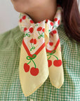 Cherry Cotton Silk Bandana