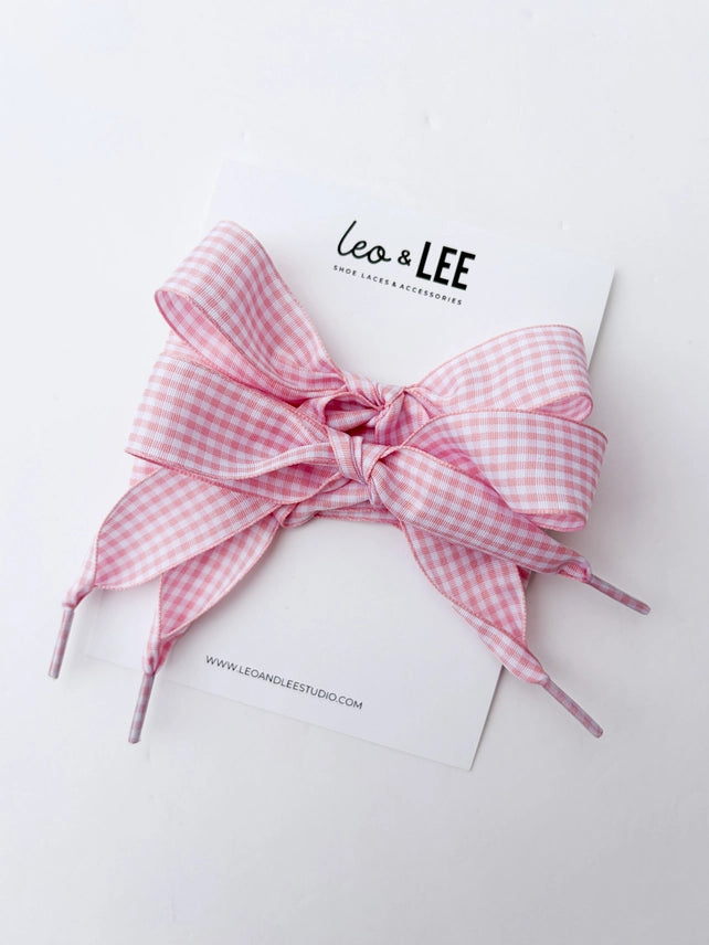 Gingham Shoelace - Pink