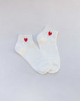 Mini Heart Ankle Sock - Red