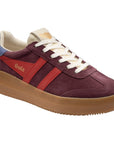 Athena Sneaker - Wine, Red & Lavender