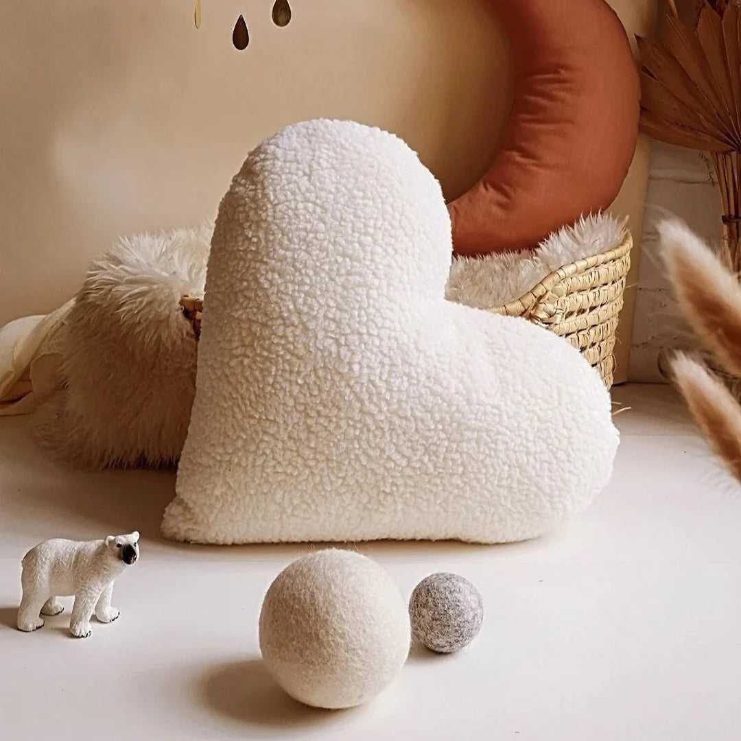Heart Pillow - Ivory
