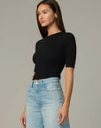 Half Sleeve Baby Tee - Black