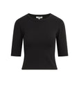 Half Sleeve Baby Tee - Black