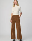 Corduroy Side Zip Wide Leg - Brown Bronze