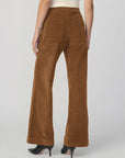 Corduroy Side Zip Wide Leg - Brown Bronze