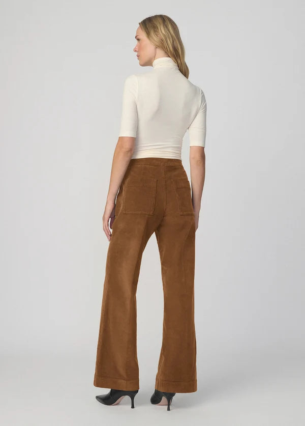 Corduroy Side Zip Wide Leg - Brown Bronze
