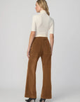 Corduroy Side Zip Wide Leg - Brown Bronze