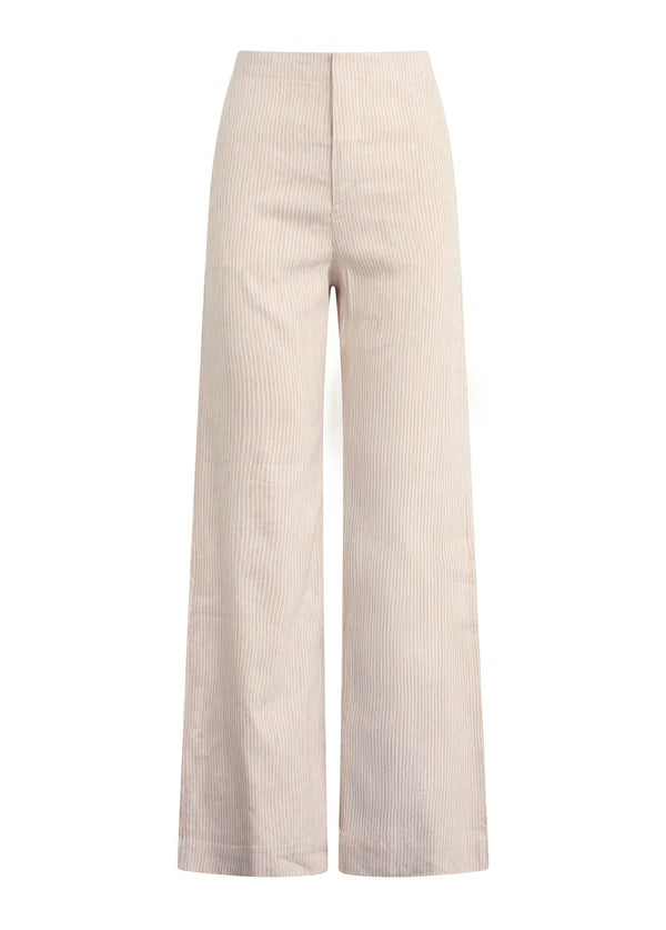 Clean Trouser - Beige Stripe