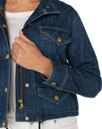 Crop Cargo Jacket - Laguna Blue