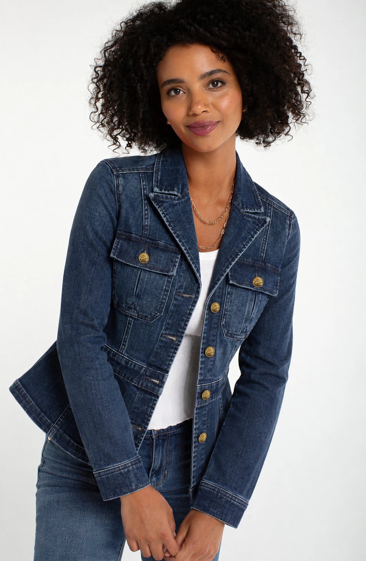Peplum Denim Jacket - Strasbourg