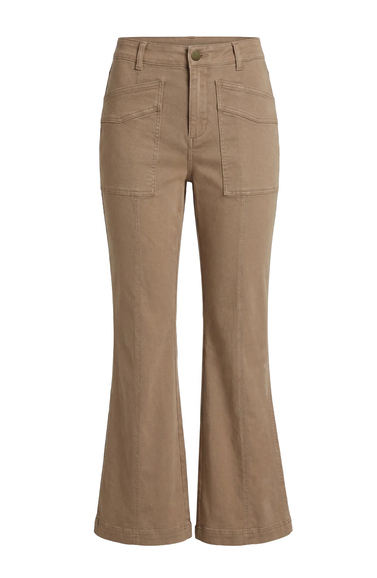 High Rise Flare Pants - Oak Brown