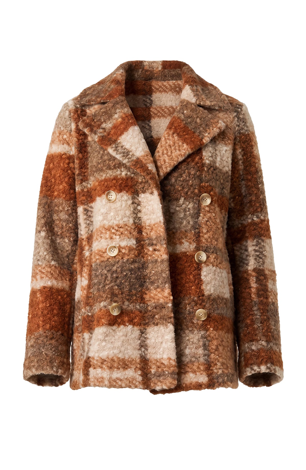 Double Breasted Peacoat - Nutmeg