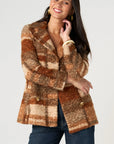 Double Breasted Peacoat - Nutmeg