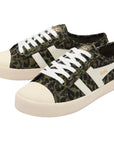 Gola Plimsoll - Leopard, Khaki & Off White
