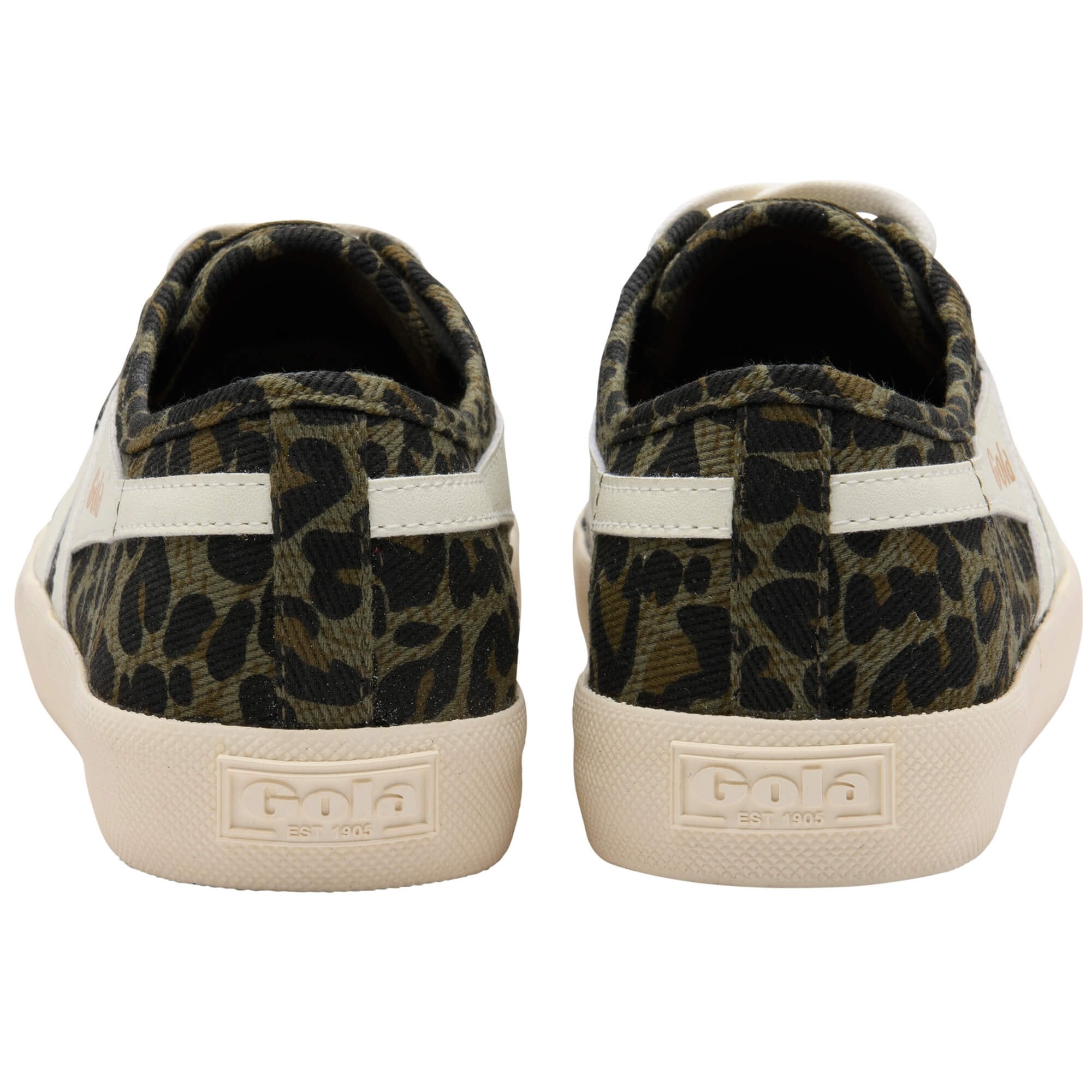Gola Plimsoll - Leopard, Khaki &amp; Off White