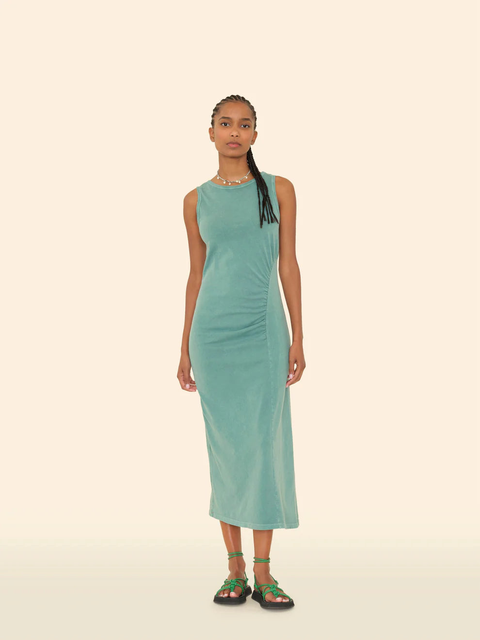 combined knit maxi dress Knit Maxi Dress – Natalie's Fashion House main image 1
