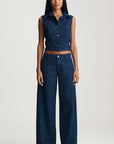 Siena Jean - Dark Linen Denim