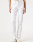 Kathleen Slim Boyfriend Jean - White