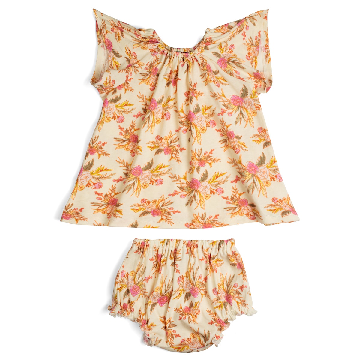 Vintage Floral Dress &amp; Bloomer Set