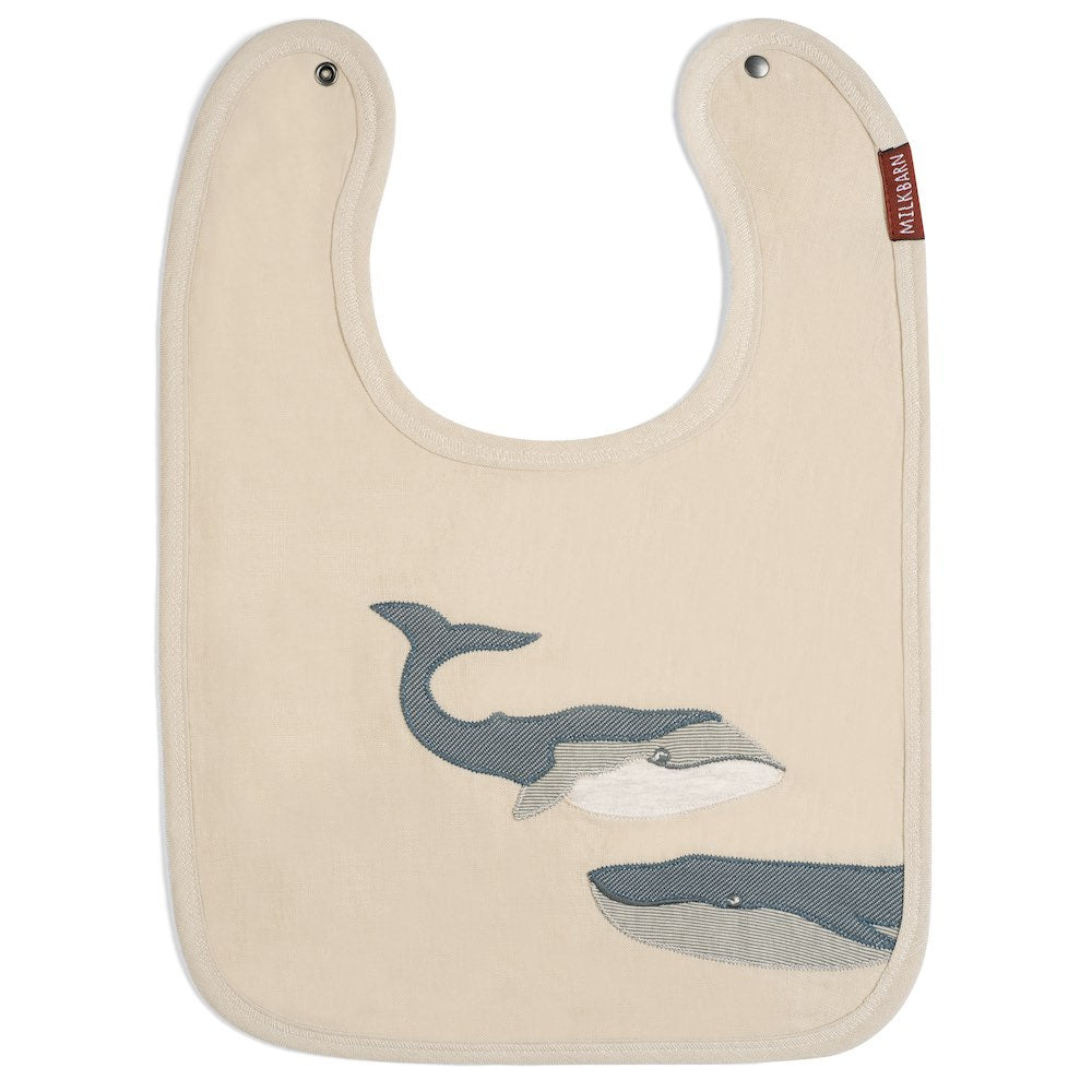 Whale Applique Bib