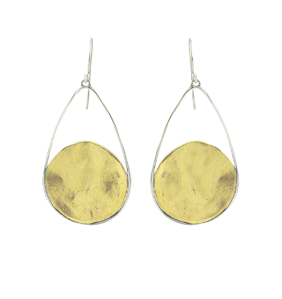 Nomad Earrings - brass &amp; sterling silver